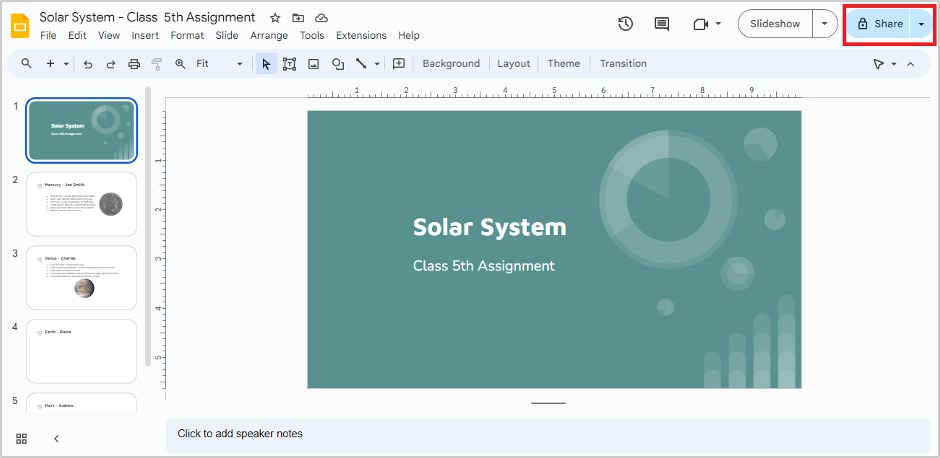 google slides collaboration