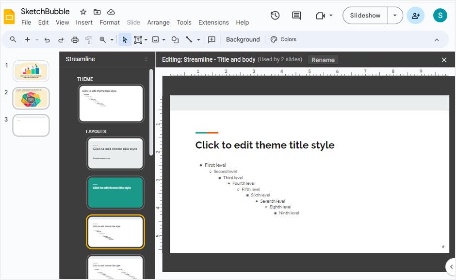 slide master google slides