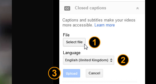 Uploading subtitles