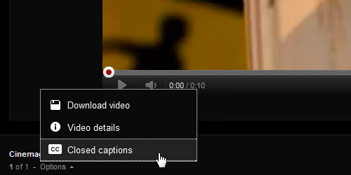 download youtube video with closed captions