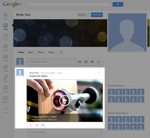 Google+ Profile Video