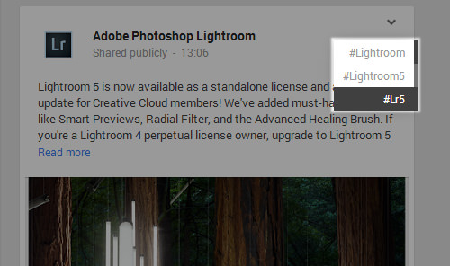 Google+ Hashtag