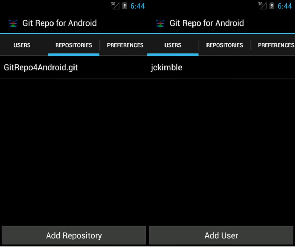 access git repository in android studio