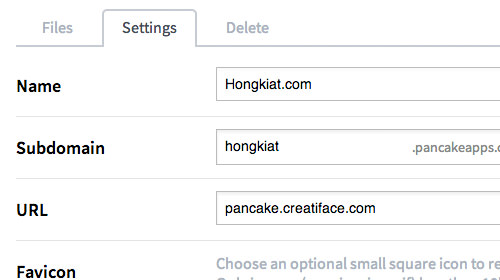 Setting custom domain in Pancake.io