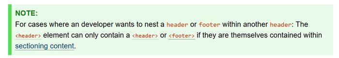 W3C note about header nesting