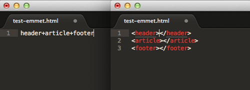 Adding sibling elements with Emmet