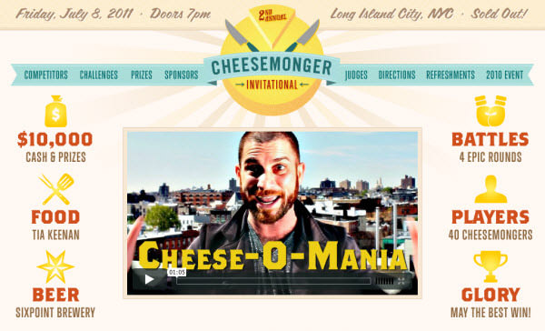 Cheesemonger Invitational navigation