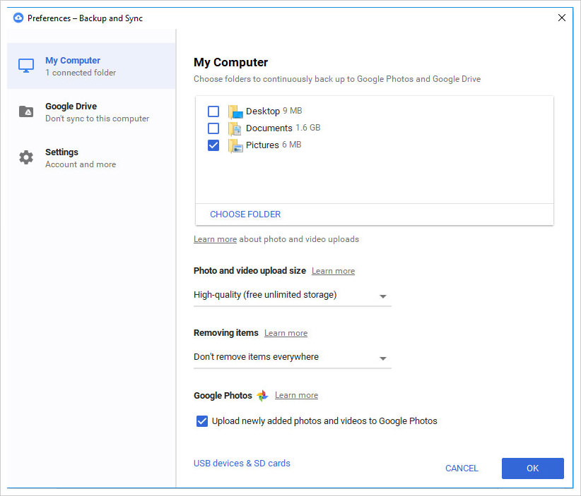 how to backup to google drive vs onedrive