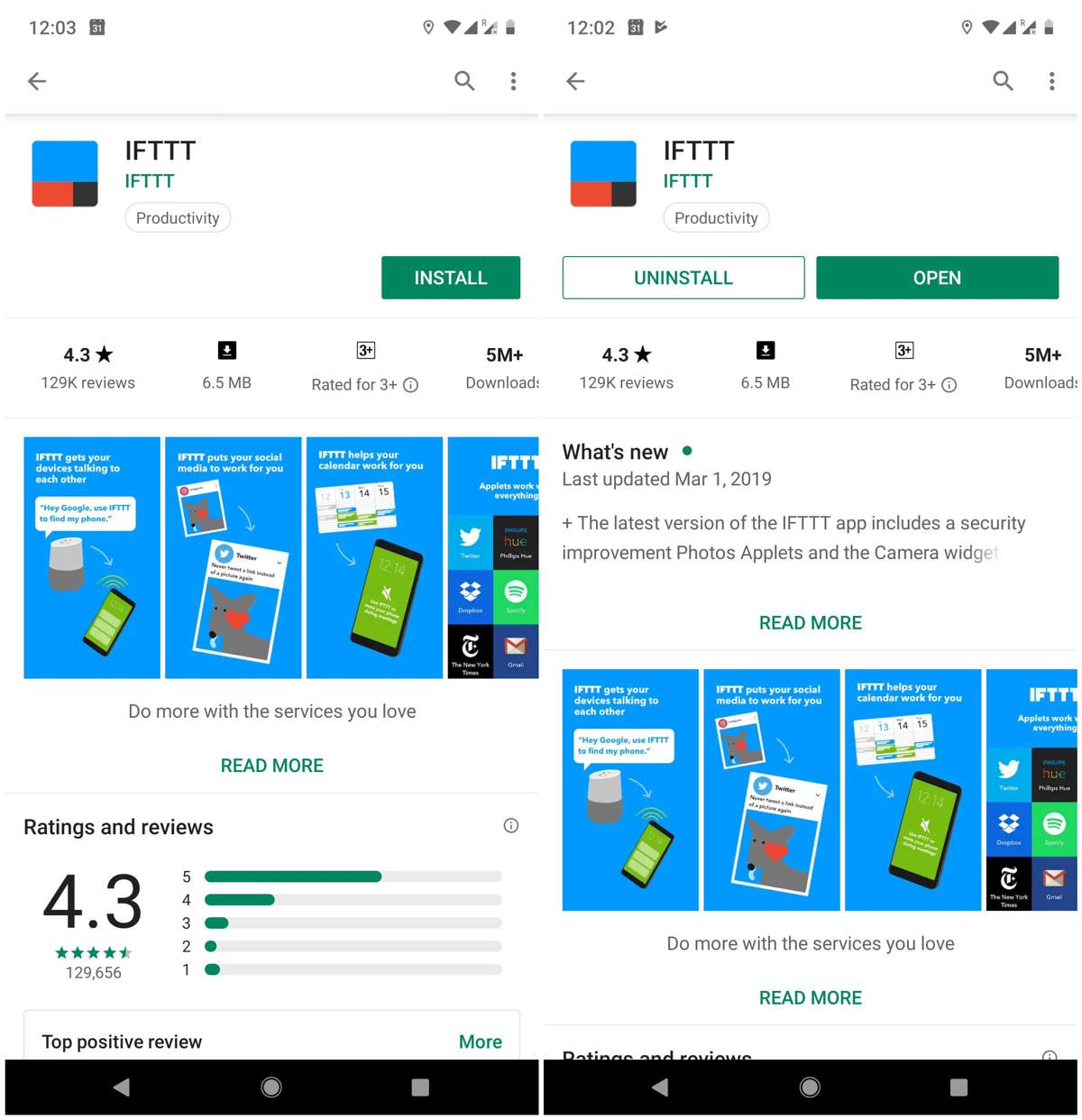 Download and install IFTTT