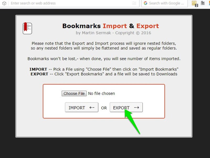 export opera bookmarks