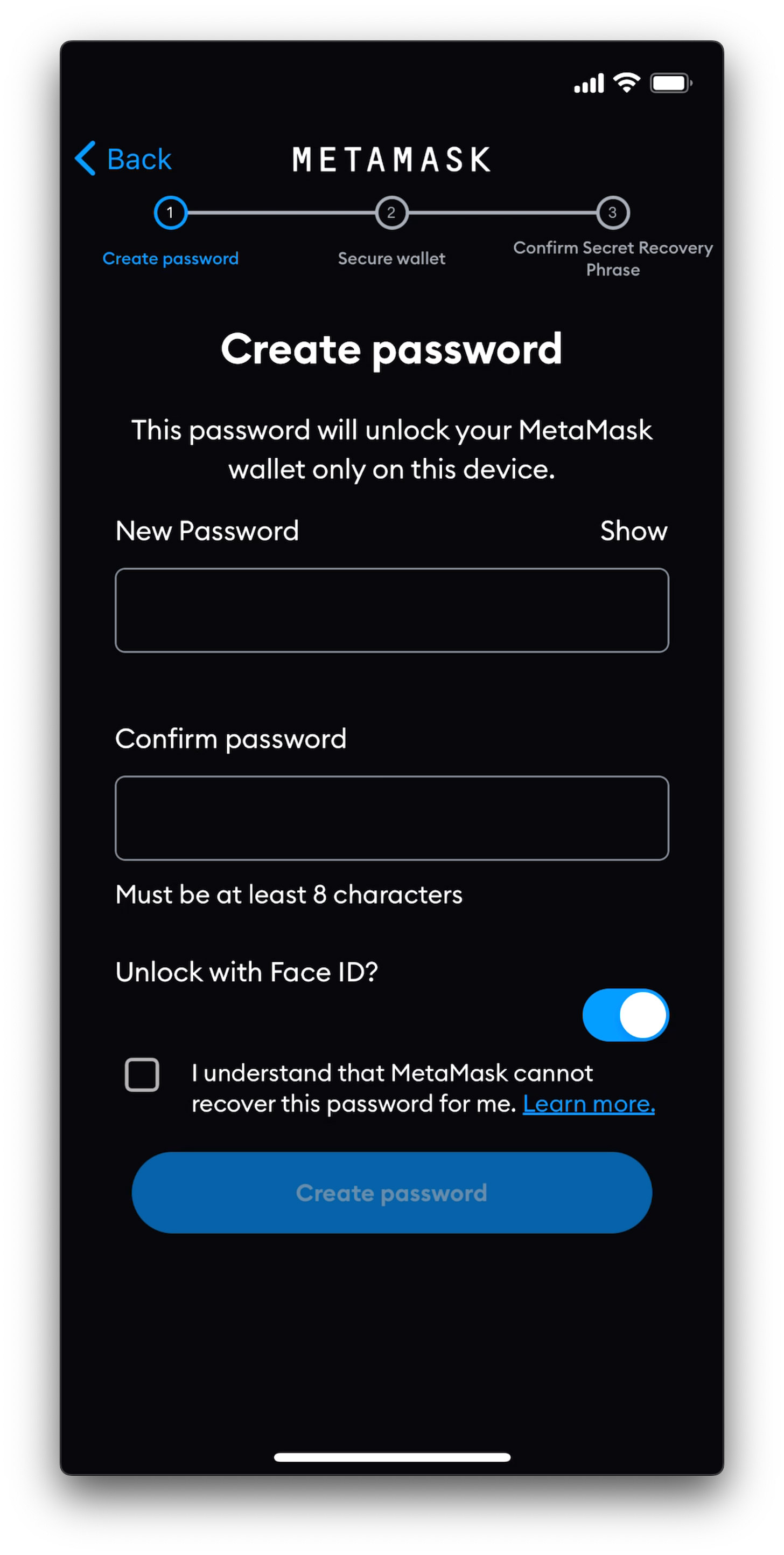 create password