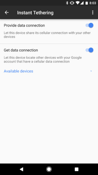 instant tethering for android