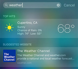 Spotlight providing weather forecasts