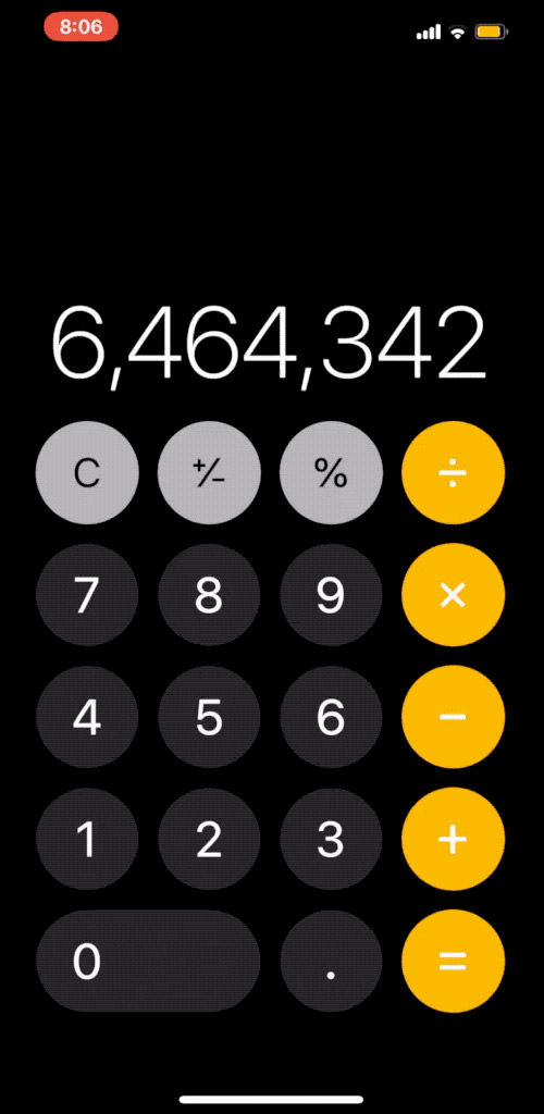 calculator remove last digit