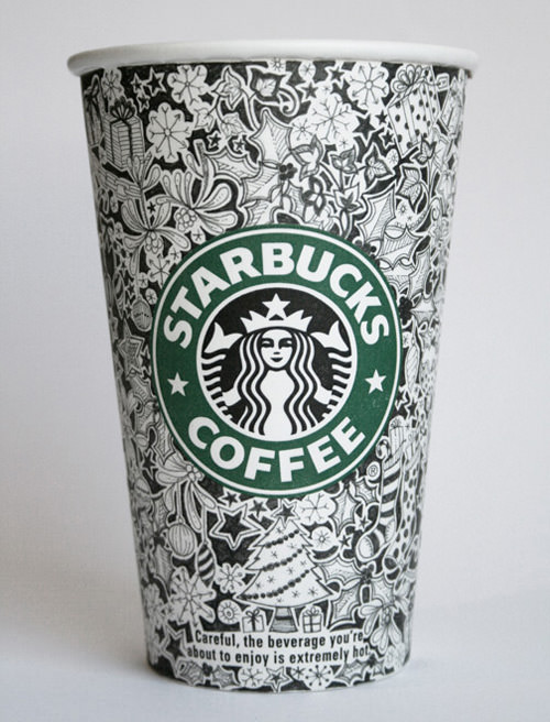 creative Starbucks cup art