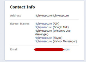 facebook contact info