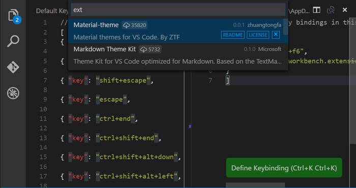 change visual studio for mac keybindings to atom keybindings