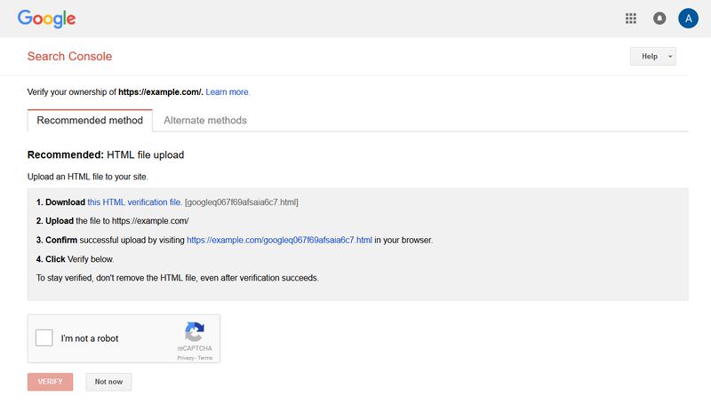 Google Webmasters Verify Your Website
