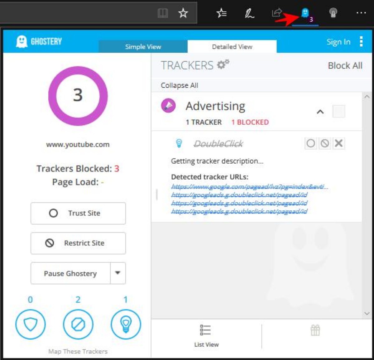 Block all tracking elements in MS Edge