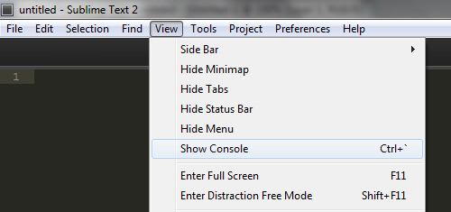Sublime Text console view