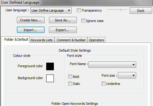 Importing LESS syntax highlighting file in Notepad++