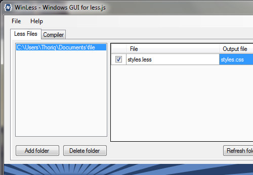 Windows GUI for less.js