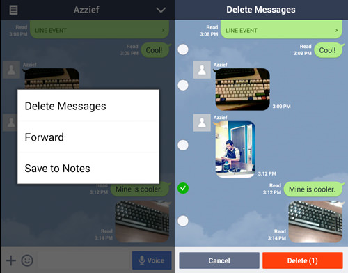 Delete, Forward or Save Messages to Note