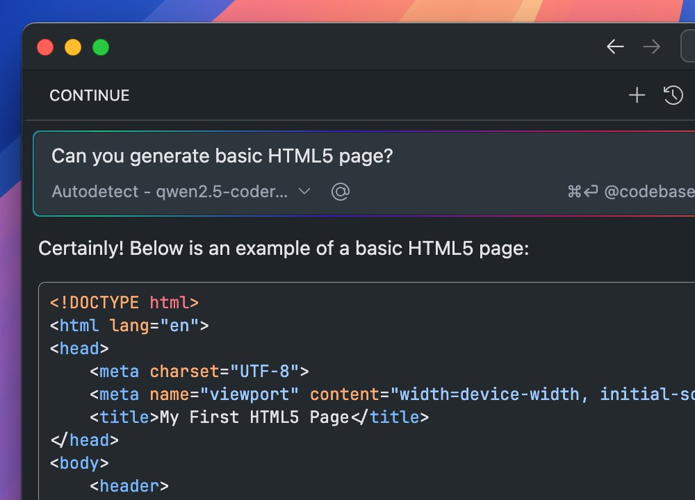 Generating HTML snippet with AI chat