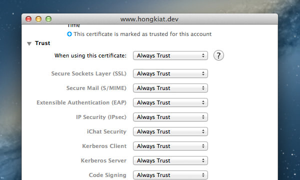 ssl always trust