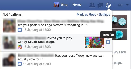 Turning Off Notifications for Facebook Games