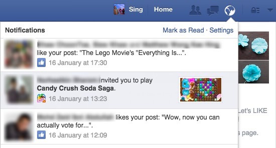 Facebook Game Notifications