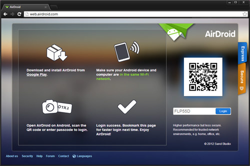 airdroid web client