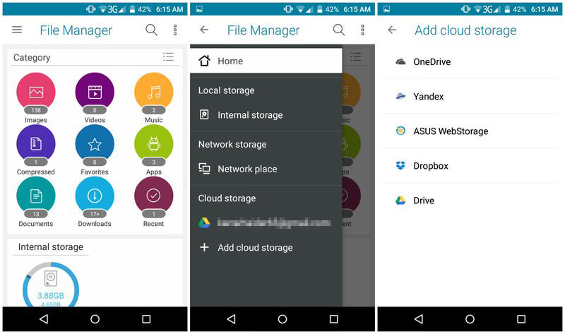 How do I access my Android Cloud Storage?