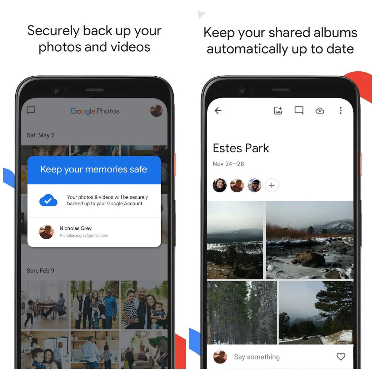 Opt for a cloud storage like Google Photos