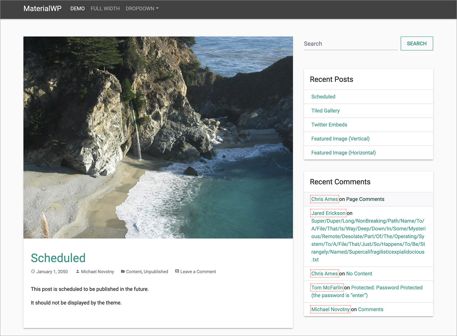 MaterialWP WordPress Theme