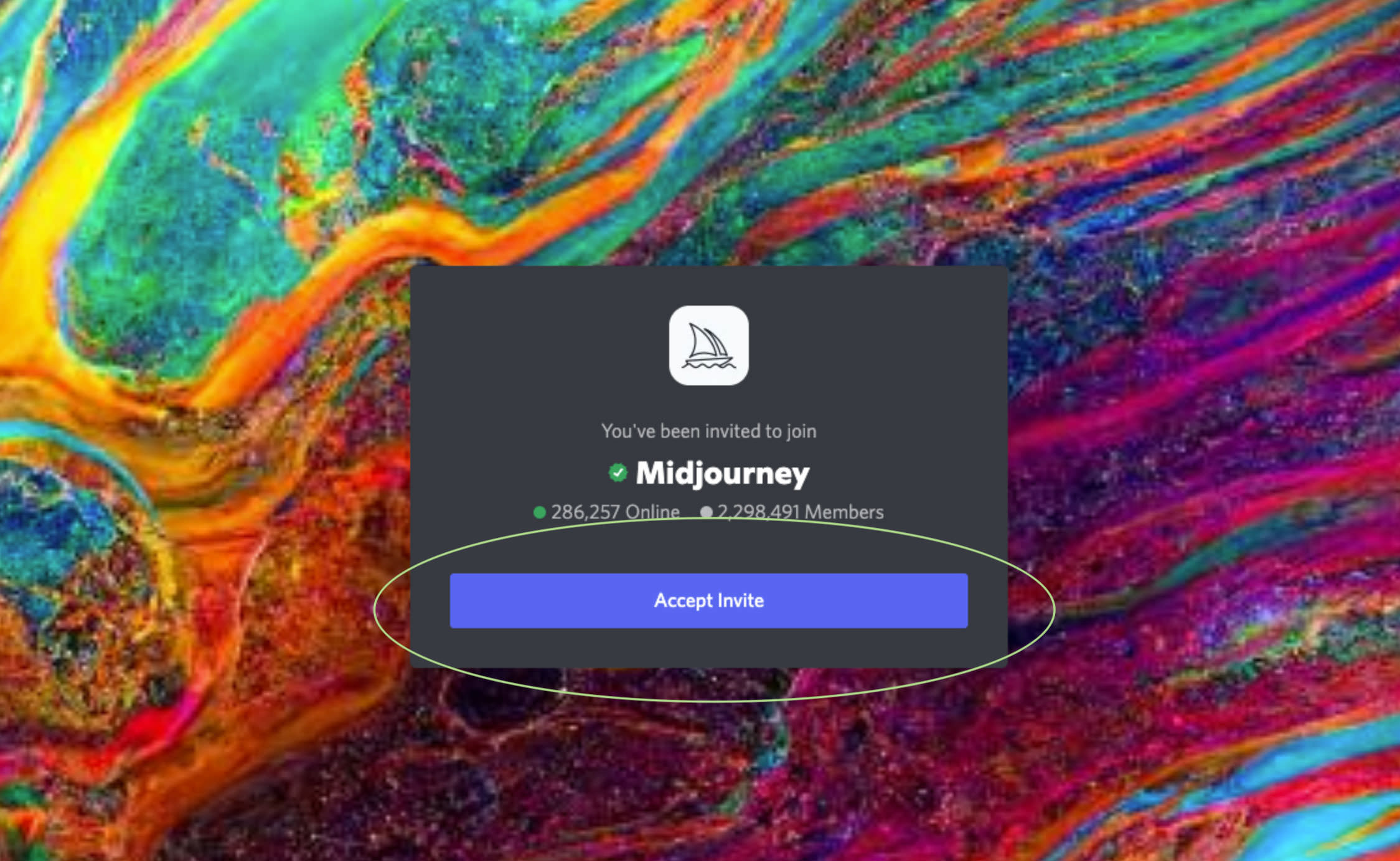 accept Midjourney invite