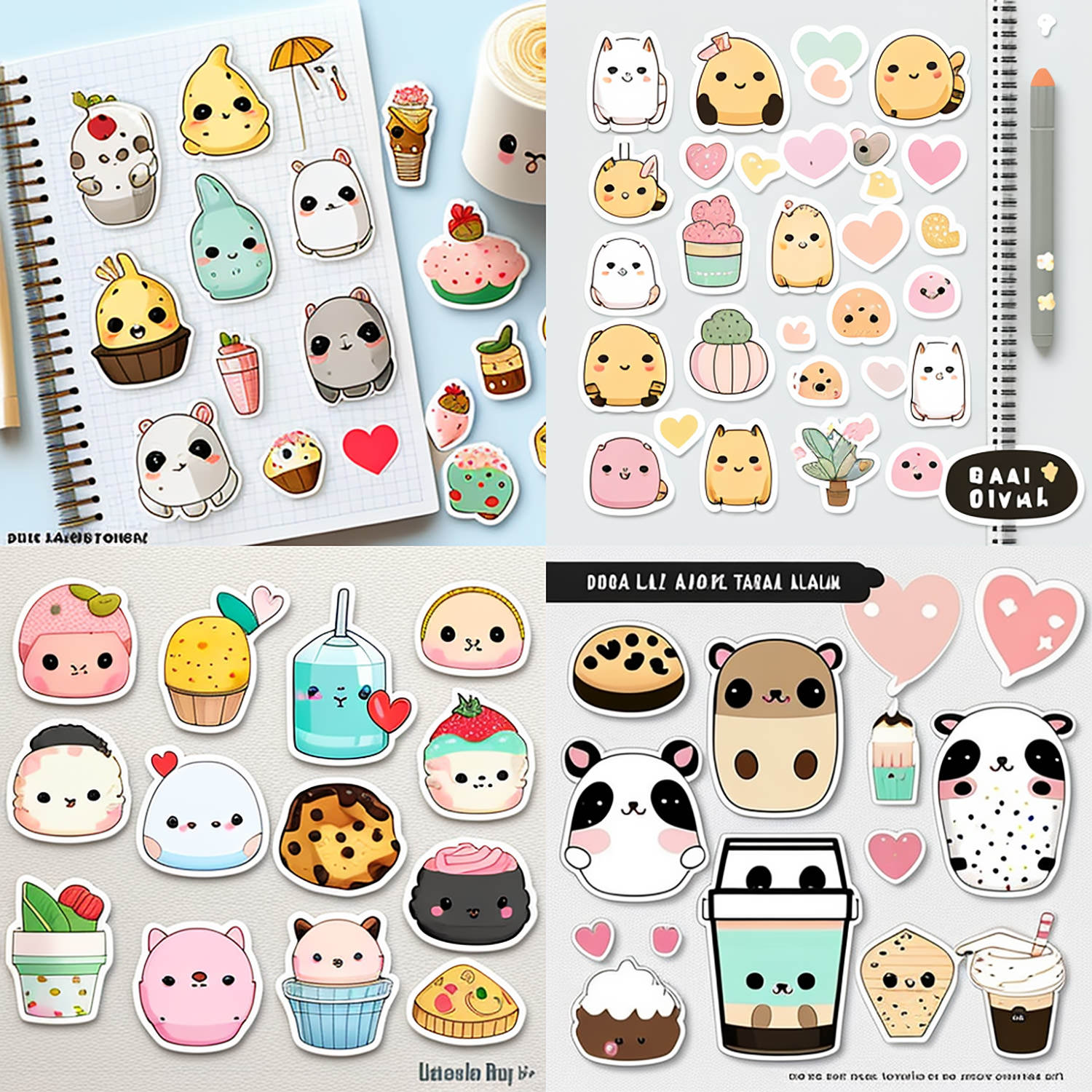 Cute Sticker Sheets Midjourney Prompt