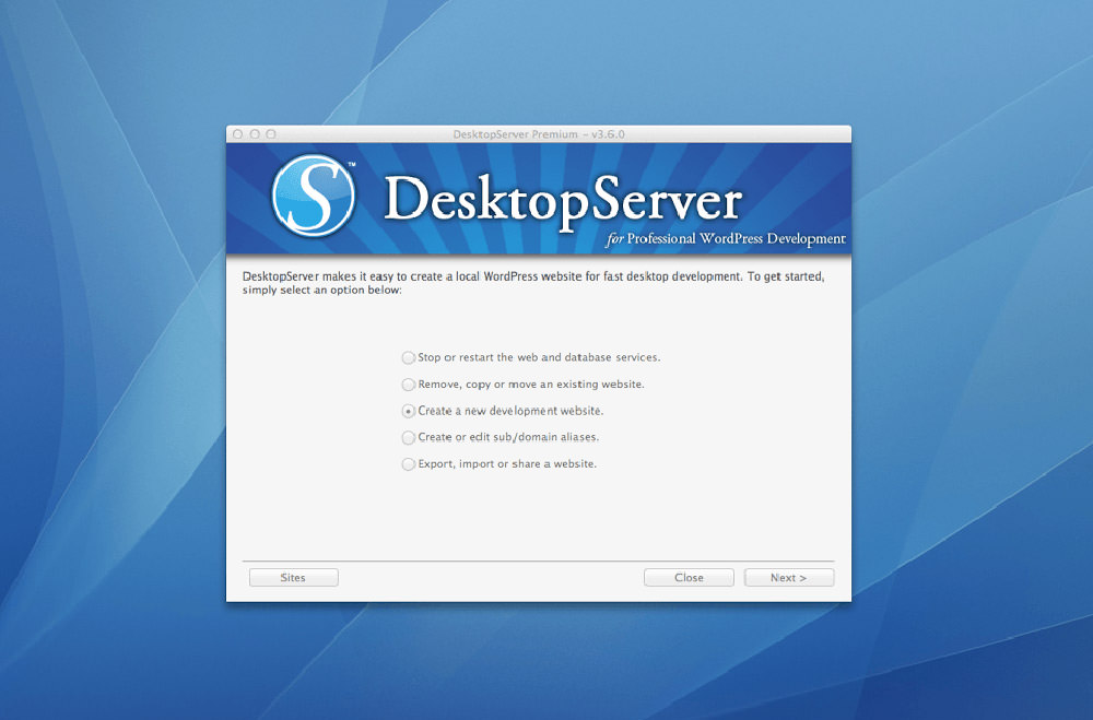 DesktopServer Application Interface