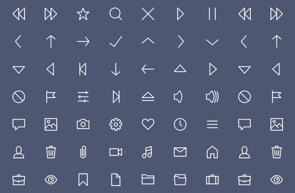 Tiny style-controlled SVG iconset