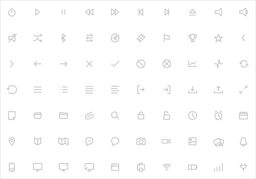 Free Minimalistic Everyday Icons