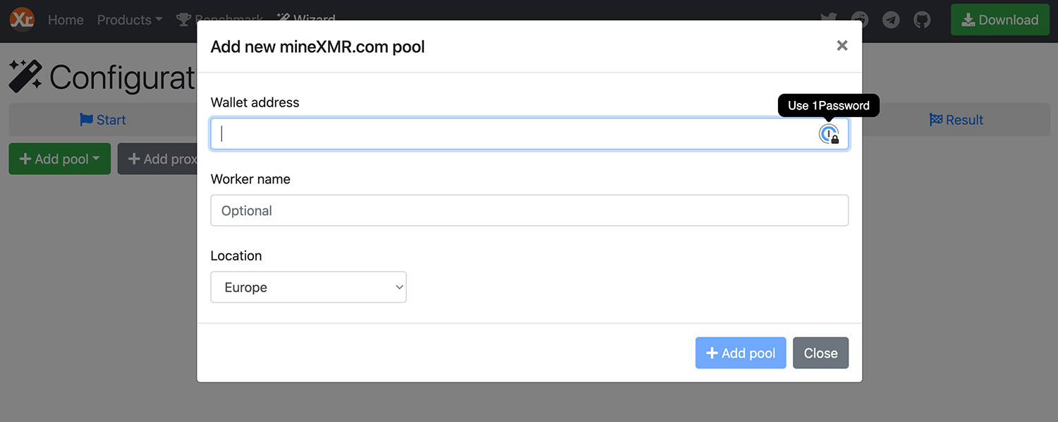 Tambahkan kolam dari daftar