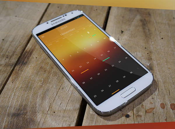 mobile calendar design
