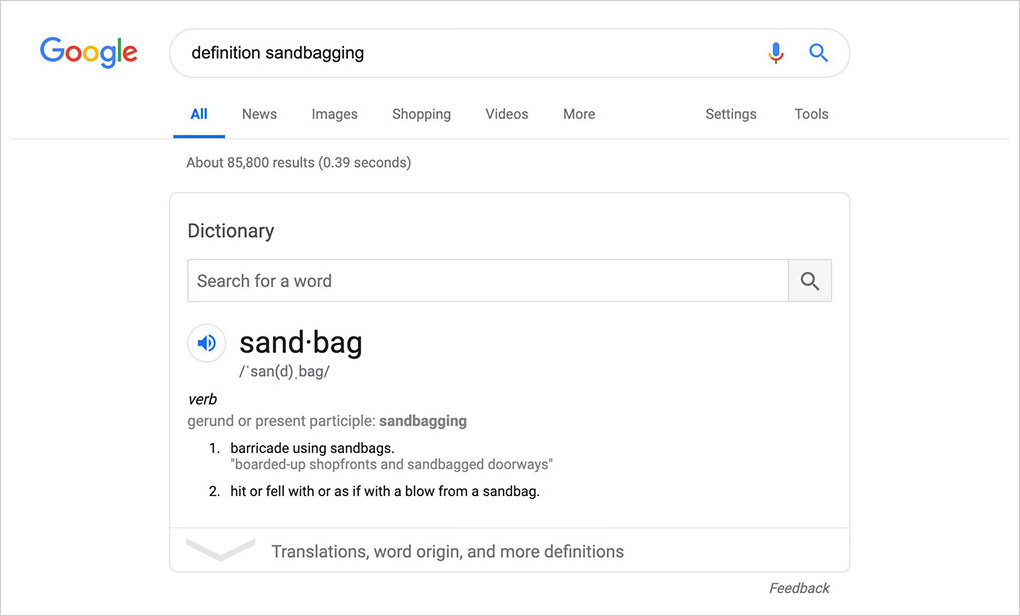 Google Search Gets Improved Dictionary Definitions With Sample