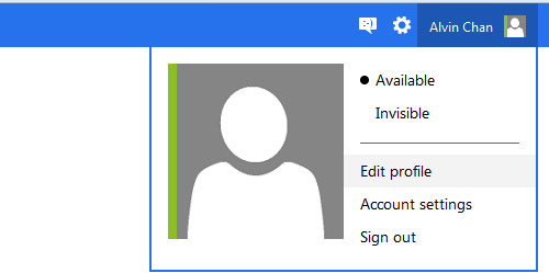 OneDrive Edit Profile