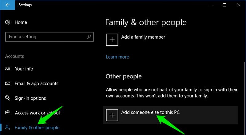 how to add a user account to your desktop computer