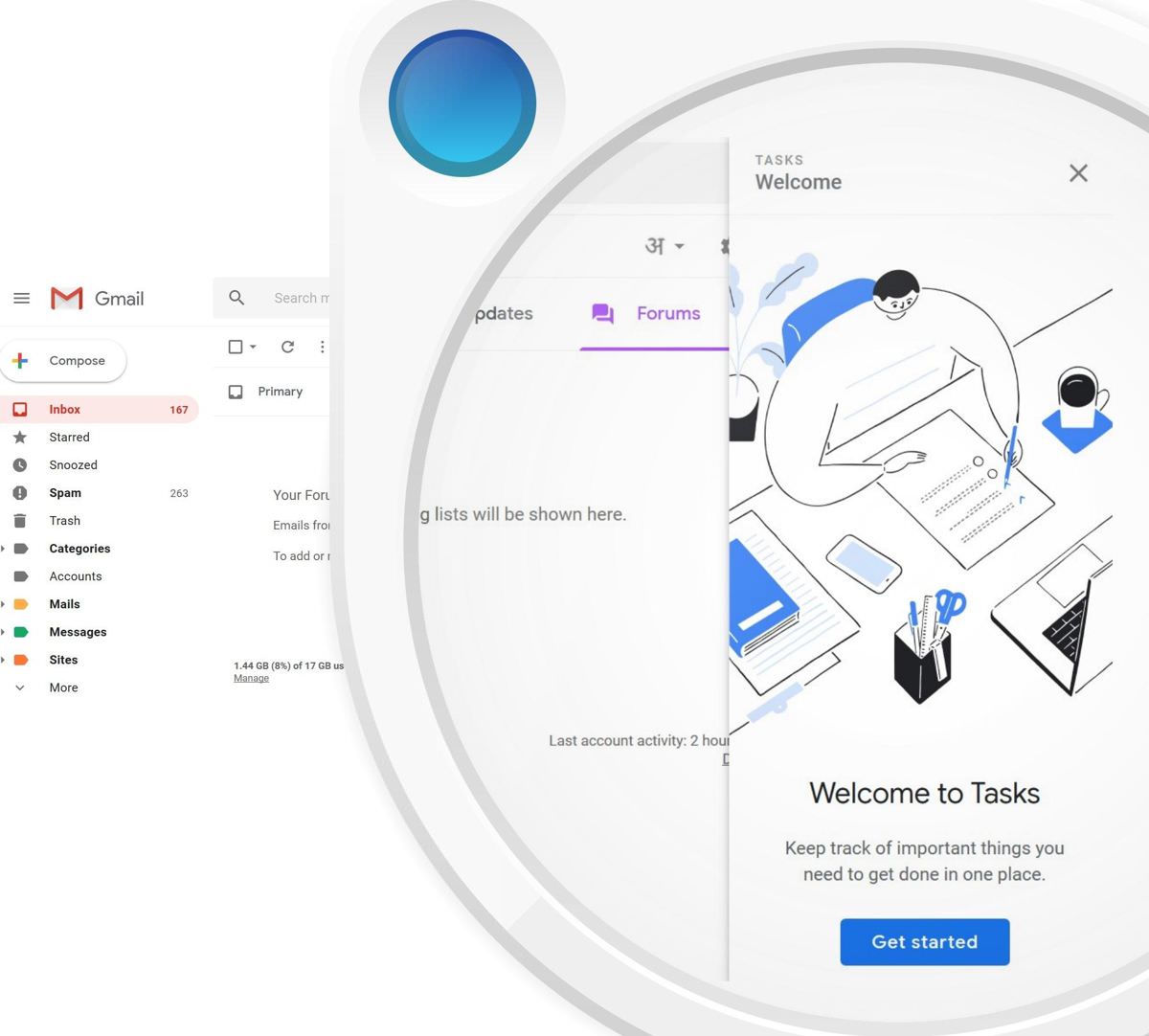 Side panel in Gmail