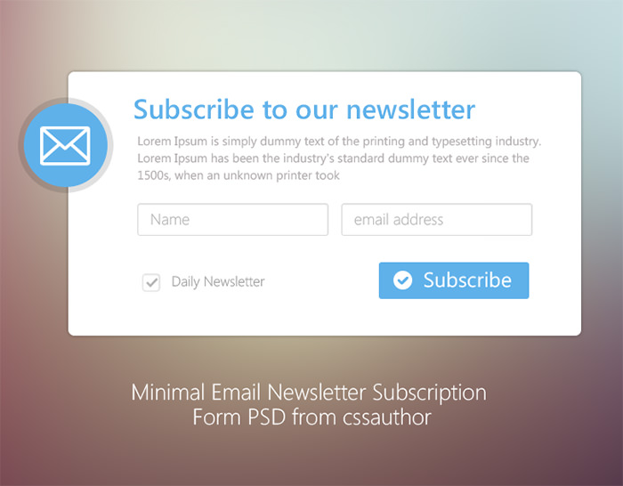 Newsletter Signup Forms Inspirations Free Templates And Tools Hongkiat