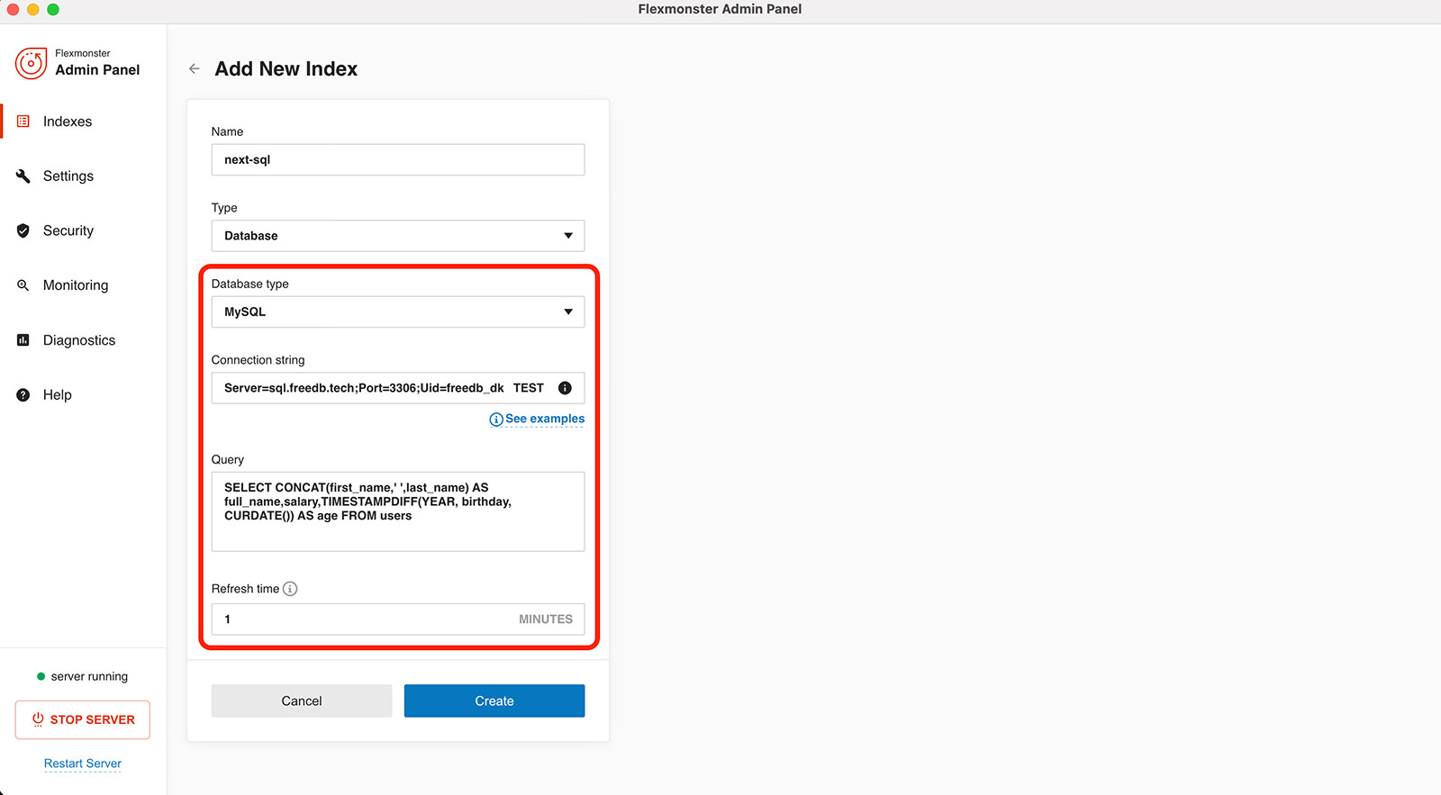 Database Connection Setup