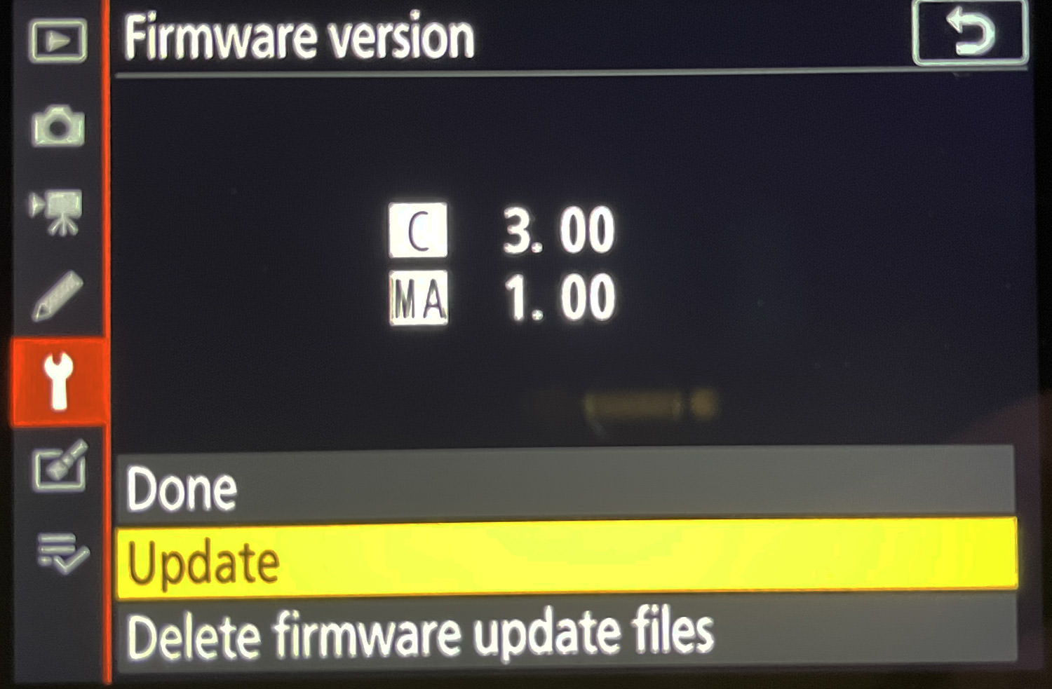 update firmware