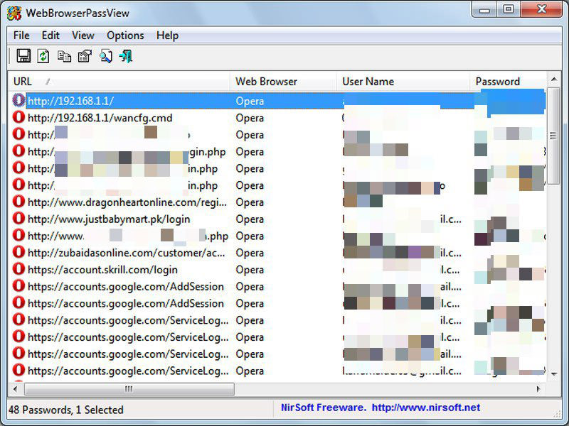 WebBrowserPassView